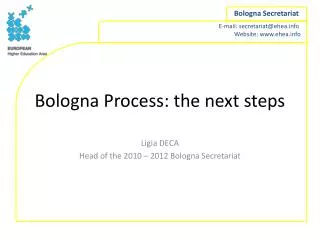 Bologna Process: the next steps