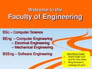 Welcome to the Faculty of Engineering