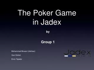 The Poker Game in Jadex