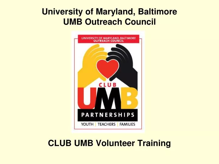university of maryland baltimore umb outreach council