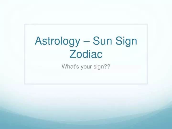 astrology sun sign zodiac