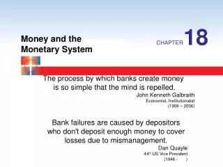 Money and the Monetary System