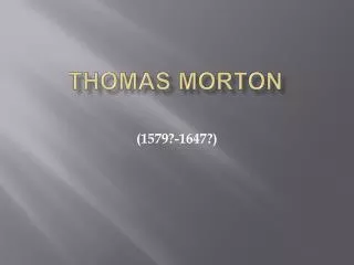 Thomas Morton