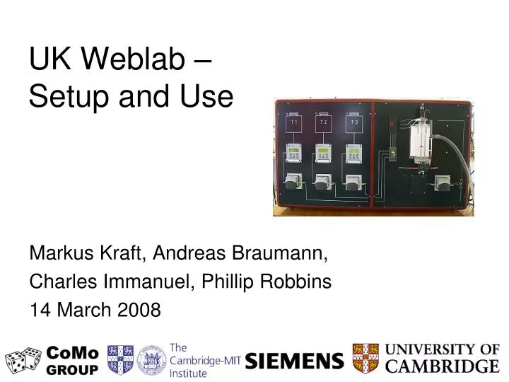 uk weblab setup and use