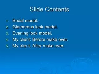 Slide Contents