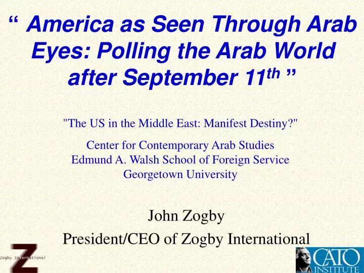 america as seen through arab eyes polling the arab world after september 11 th