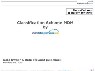 Data Owner &amp; Data Steward guidebook November 2011 – V1