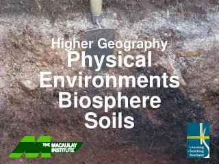 Higher Geography Physical Environments Biosphere Soils