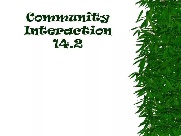 community interaction 14 2