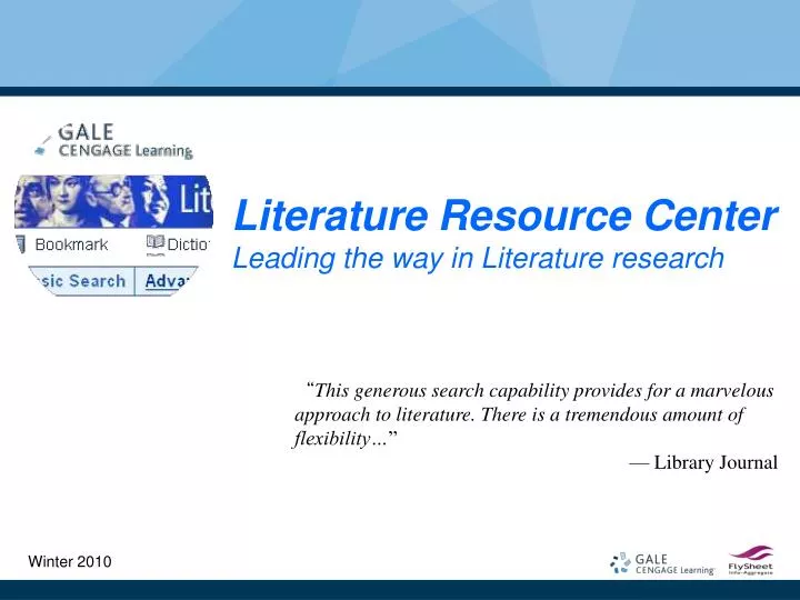 literature resource center leading the way in literature research