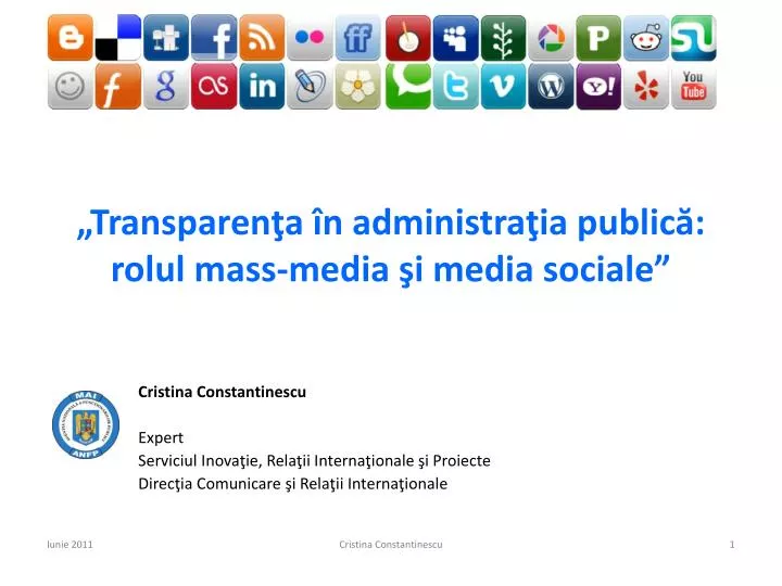 transparen a n administra ia public rolul mass media i media sociale