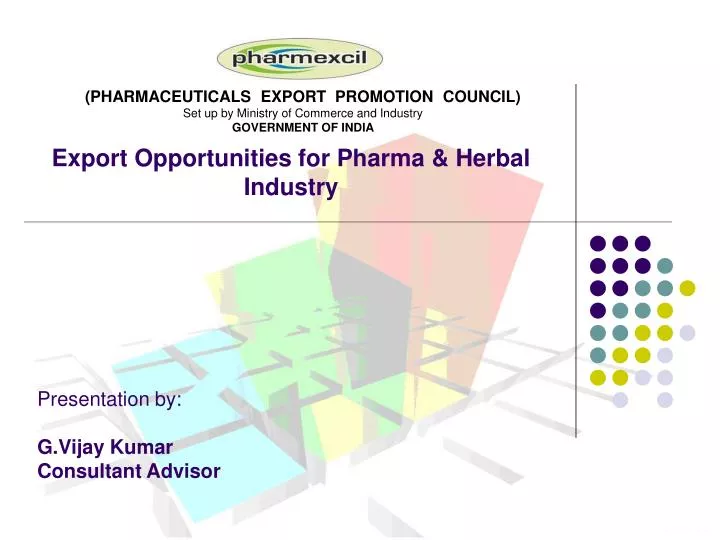export opportunities for pharma herbal industry
