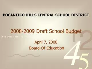 2008-2009 Draft School Budget