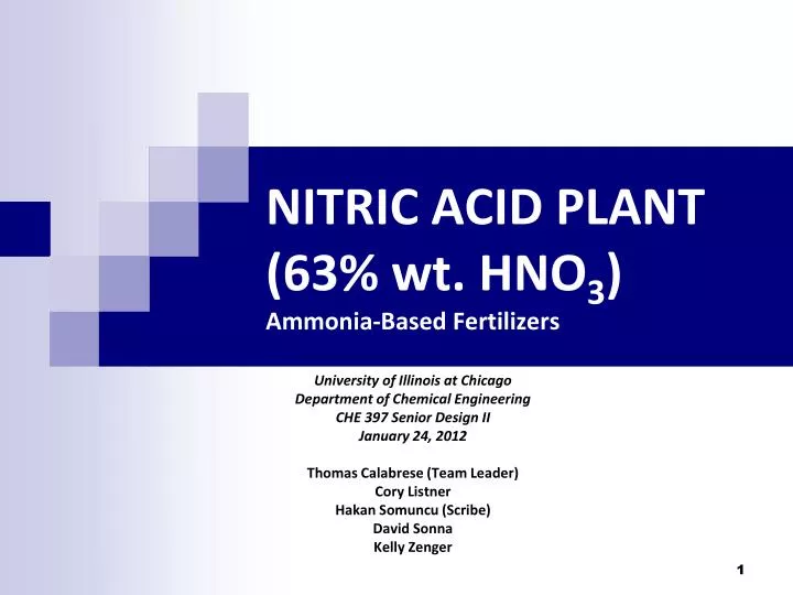 nitric acid plant 63 wt hno 3 ammonia based fertilizers