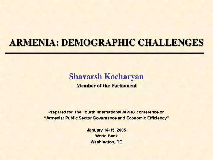 armenia demographic challenges