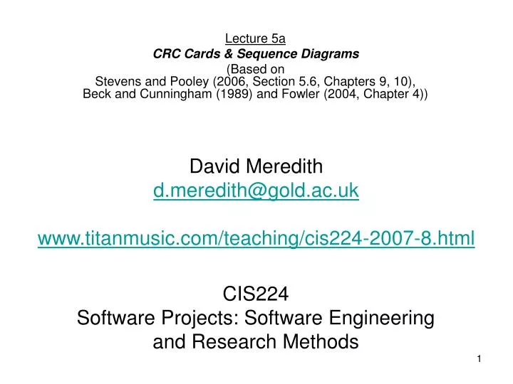 cis224 software projects software engineering and research methods