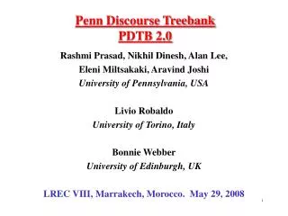 Penn Discourse Treebank PDTB 2.0
