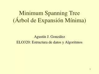 minimum spanning tree rbol de expansi n m nima