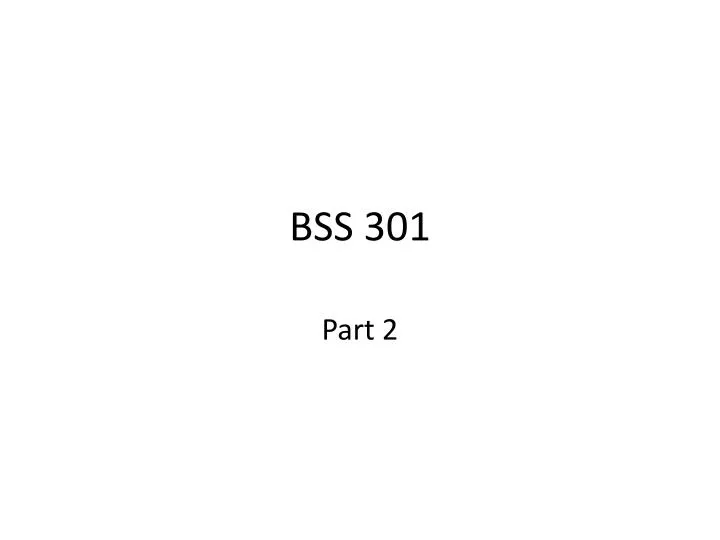 bss 301