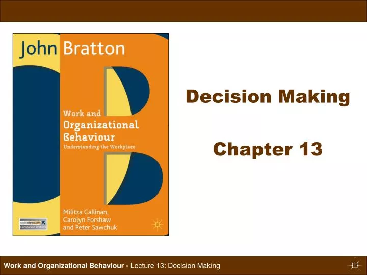 decision making chapter 13