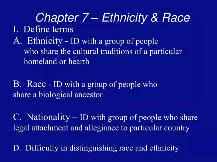 chapter 7 ethnicity race