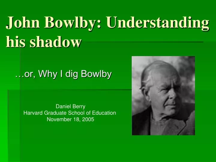 john bowlby understanding his shadow