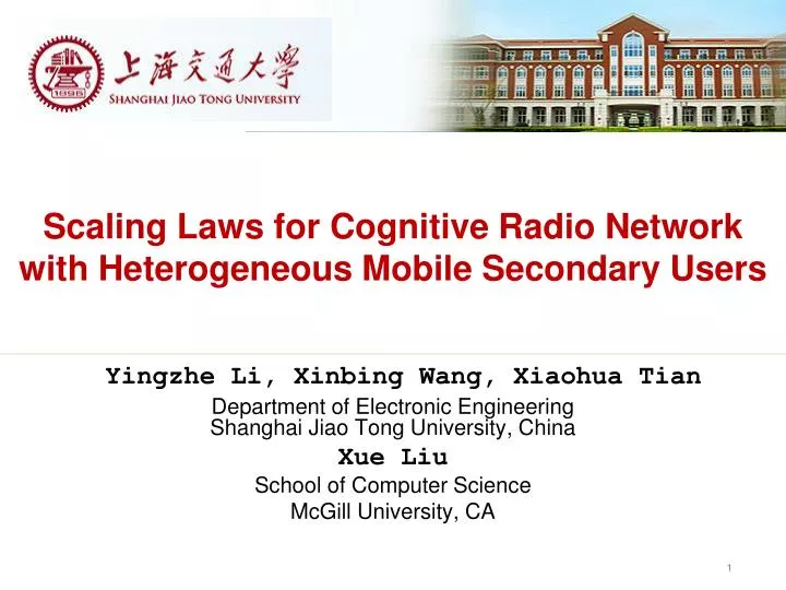 scaling laws for cognitive radio network with heterogeneous mobile secondary users