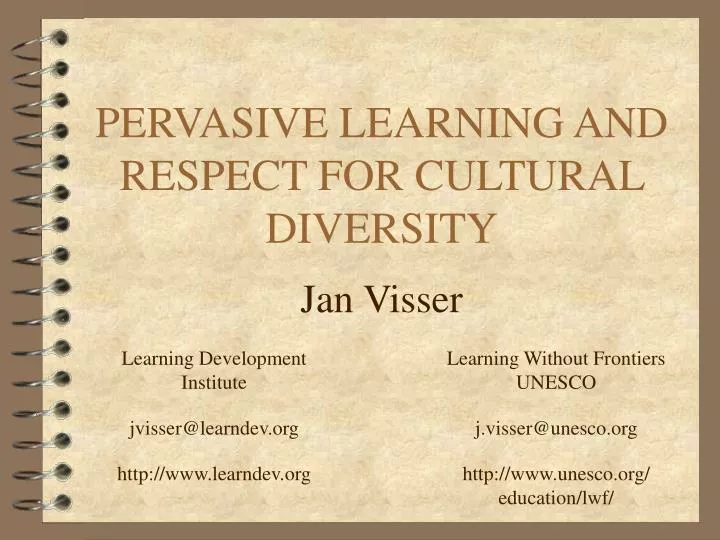 pervasive learning and respect for cultural diversity