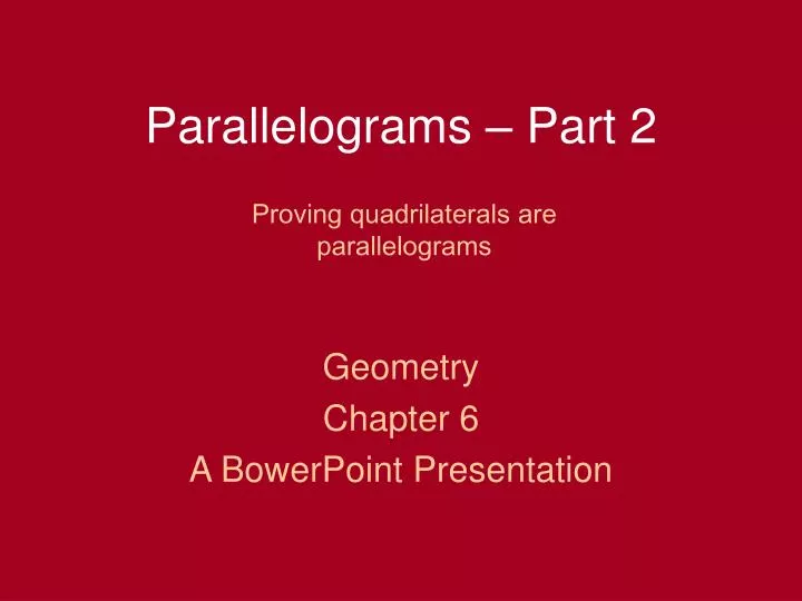 parallelograms part 2