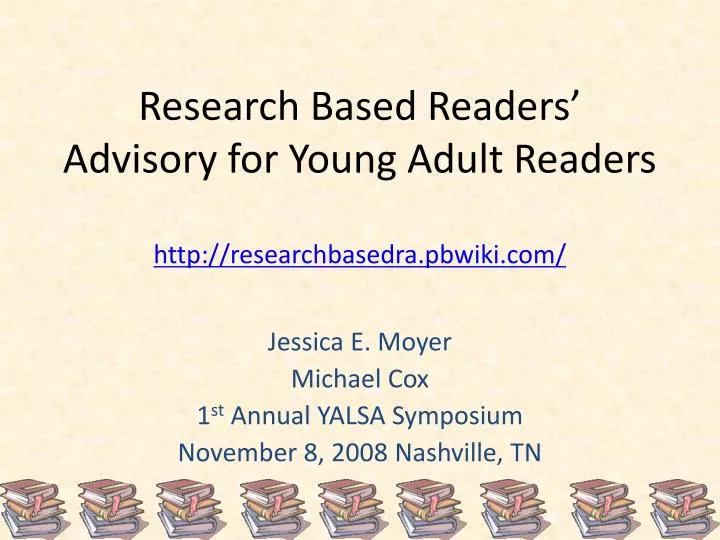 research based readers advisory for young adult readers http researchbasedra pbwiki com