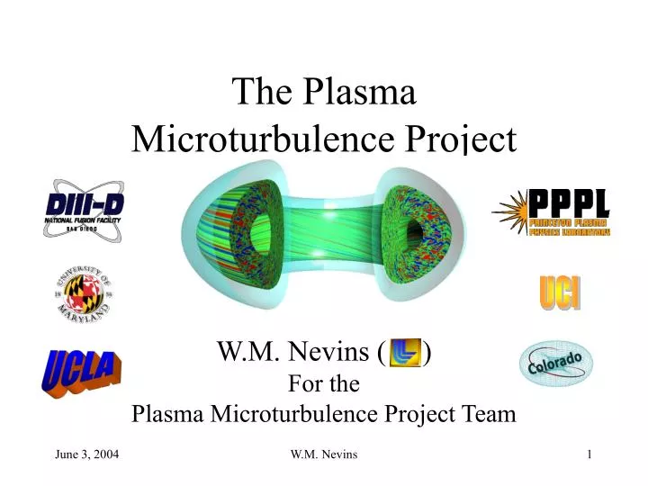 the plasma microturbulence project