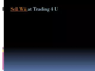 Sell wii