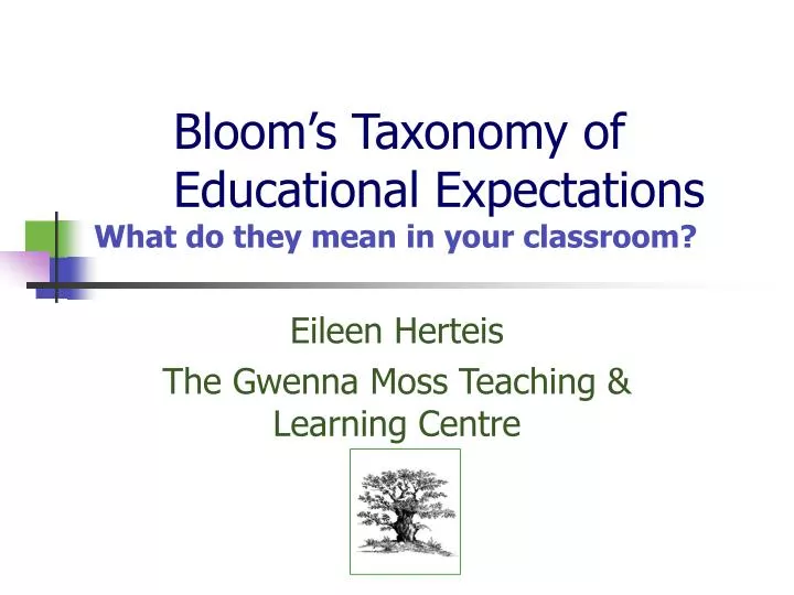 bloom s taxonomy of educational expectations what do they mean in your classroom