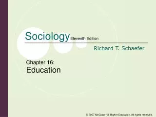 Chapter 16: Education