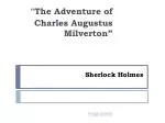 Sherlock Holmes - slide 1