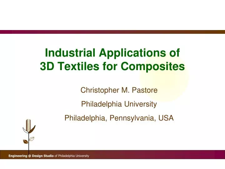 industrial applications of 3d textiles for composites