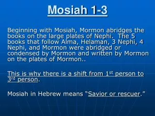 Mosiah 1-3