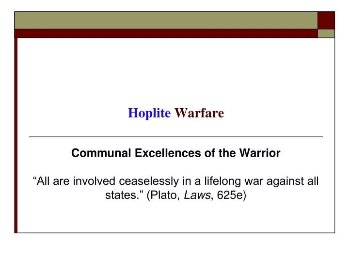 hoplite warfare