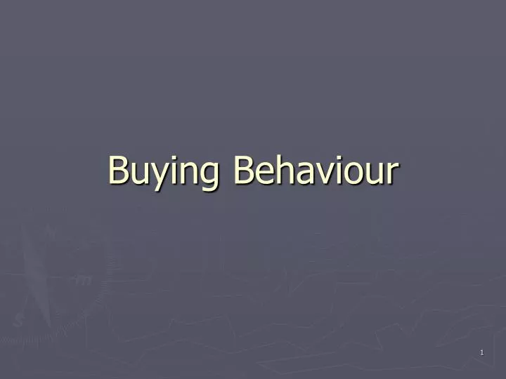 buying behaviour