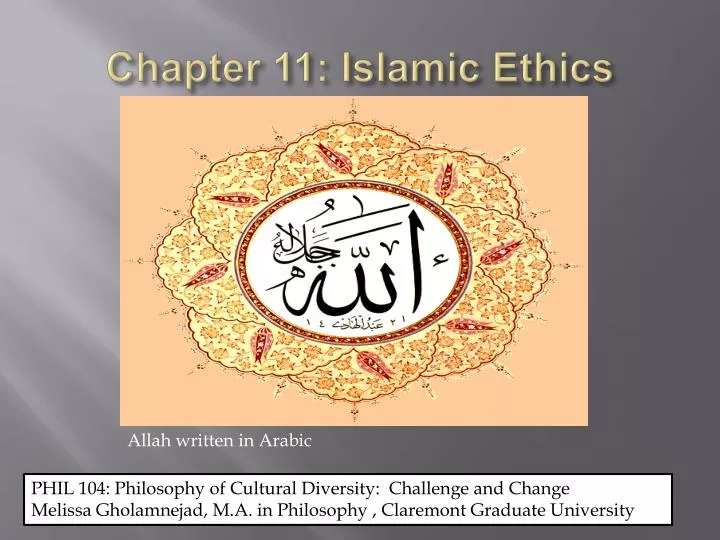 chapter 11 islamic ethics