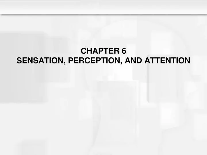 chapter 6 sensation perception and attention