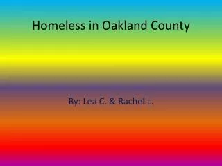 Homeless in Oakland County