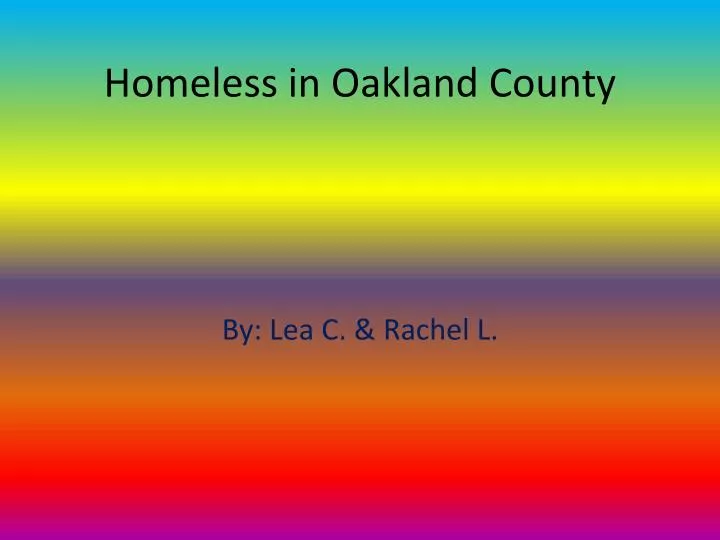 homeless in oakland county