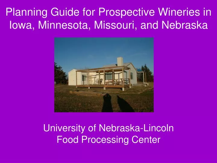 planning guide for prospective wineries in iowa minnesota missouri and nebraska