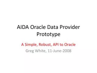 AIDA Oracle Data Provider Prototype