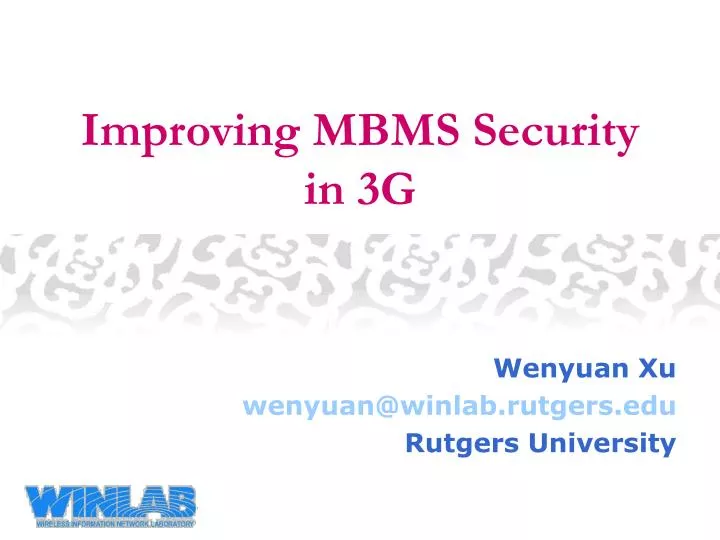improving mbms security in 3g