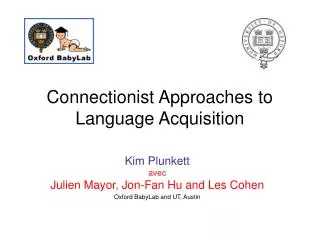 Connectionist Approaches to Language Acquisition