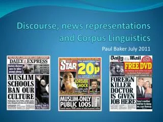 Discourse, news representations and Corpus Linguistics