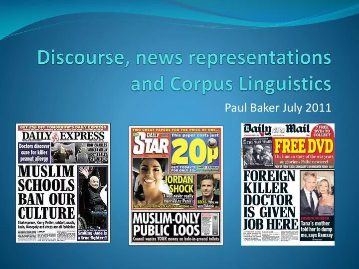 discourse news representations and corpus linguistics
