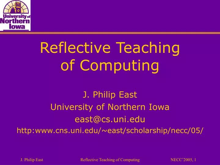 reflective teaching of computing